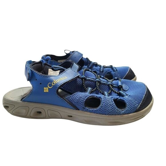 BOYS COLUMBIA TECHSUN WAVE SANDALS SIZE 4 Youth Closed Toe Water Shoes Blue - Picture 2 of 6
